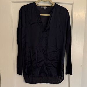 Vince Navy Long Sleeve Blouse